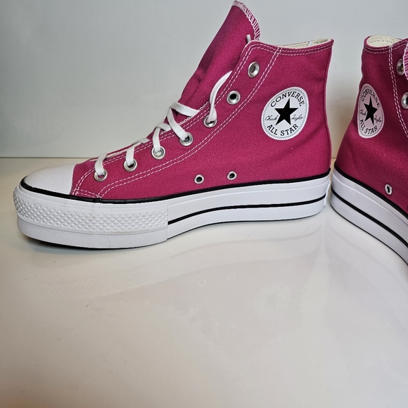Converse Chuck Taylor All Star Lift Platform High Top Sneakers Pink Size 9.5 - Picture 6 of 11